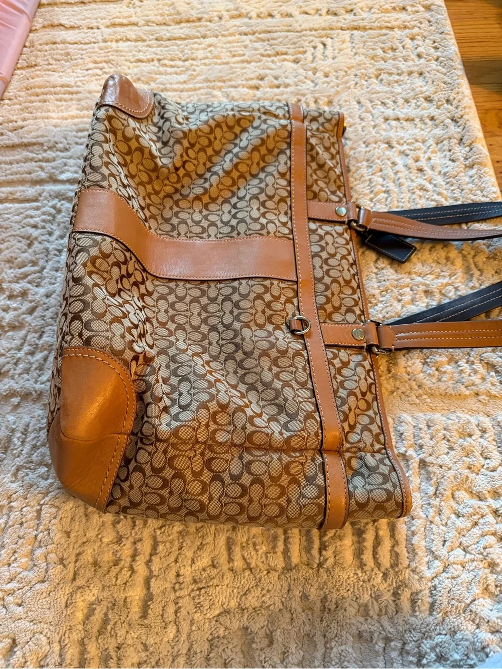 Coach Signature Canvas Diaper Tote Bag